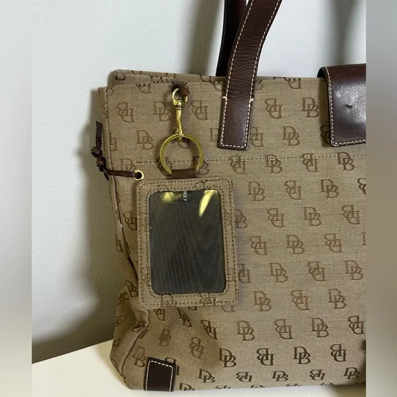 Vintage Dooney & Bourke Anniversary Signature Medium Tote with Leather Trim - Picture 3 of 16